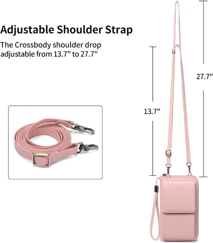 Vista 6 de SENDEFN Bolso cruzado pequeño para teléfono celular para mujer, de cuero, con múltiples ranuras para tarjetas