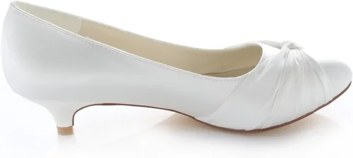 Vista 3 de Emily - Zapatos de novia con encaje para la madre con puntera redonda