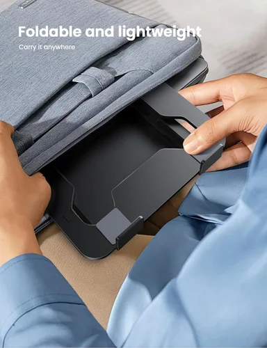 Vista 8 de LOXP Adjustable Laptop Stand for Desk, Portable Airflow Laptop Riser Holder Negro clásico