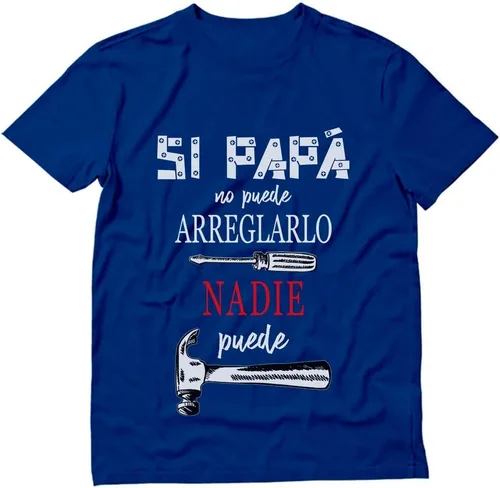 Vista 6 de Tstars Playeras para Papa, Regalos para el Día del Padre - Camiseta Si Papá no Puede Negro