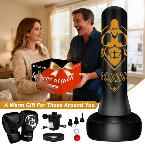 Vista 7 de Standing Punching Bag for Adults, 70" Punching Bag Stand, Boxing Heavy Bag with Stand, Freestanding for Adults Men MMA Thai Fitness Karate Muay