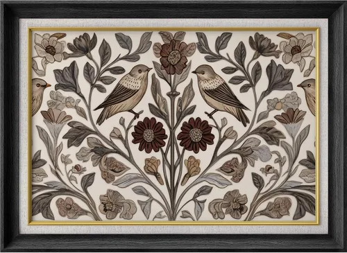 Vista 225 de MUDECOR Lienzo enmarcado prémium para pared, pinos nevados en bosque de invierno, ilustraciones modernas, arte contemporáneo, escénico, divertido