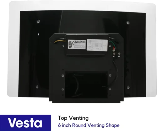 Vista 4 de Vesta Amsterdam - Campana extractora de acero inoxidable de 800 CFM de 36 pulgadas con potente motor, control táctil/gestos, ventilación superior