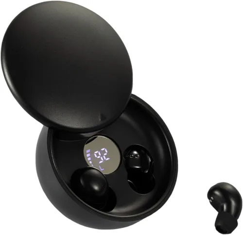 Vista 10 de Mini auriculares Bluetooth invisibles, ergonómicos inalámbricos con calidad de sonido premium y emparejamiento automático de un solo paso (beige)