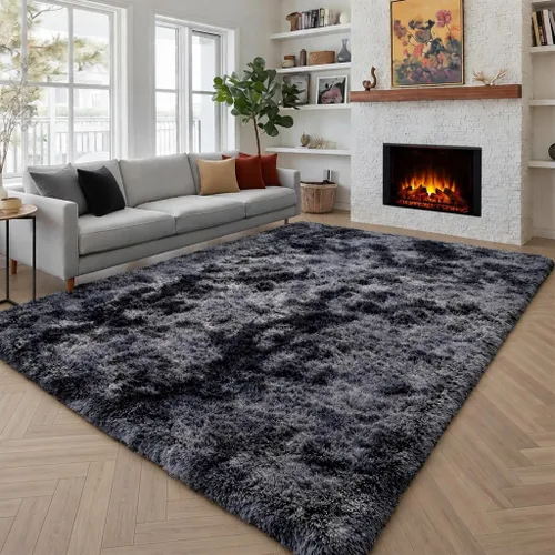 Vista 27 de Alfombras grises pequeñas para dormitorio, 2 x 4 pies, alfombras de pasillo lavables de felpa para pasillo 2- Gris