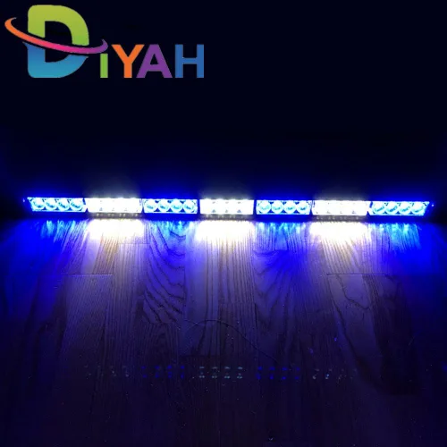 Vista 11 de DIYAH 28 LED 31.5 "Advertencia de emergencia Tráfico Advisor Vehículo Barra de luz estroboscópica (ámbar/blanco)