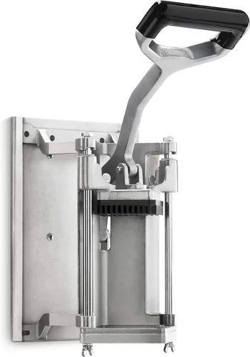 Vista 10 de New Star Foodservice 1028935 Cortador de papas fritas extra resistente de 1/2" con soporte de pared, montaje fijo en mostrador o pared, plateado