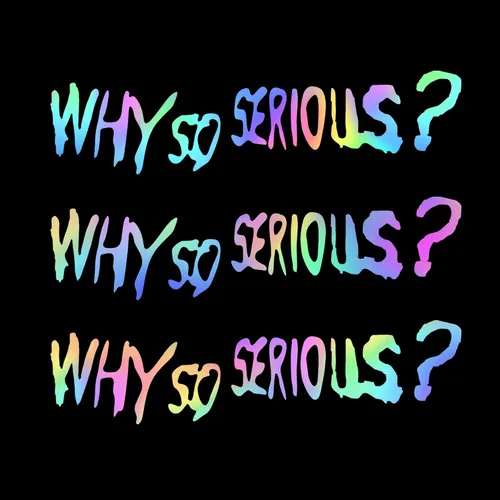 Vista 10 de TOMALL 3 piezas de calcomanías de vinilo "Why So Serious" para auto, divertidos decoraciones de temática de Halloween, impermeables, autoadhesivas