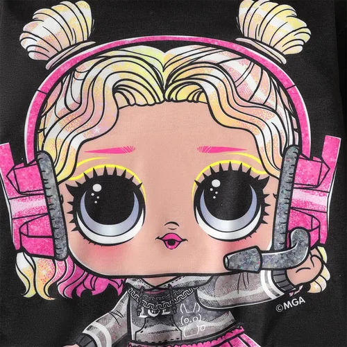 Vista 4 de LOL Surprise Conjunto de falda de manga larga con capucha para niña conjunto de 2 piezas conjunto de ropa de invierno