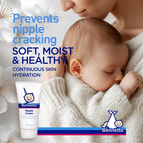 Vista 4 de Bennetts Crema para pezones de 1.0 fl oz – Bálsamo calmante para pezones doloridos y agrietados – Apto para la lactancia materna, no necesita lavado