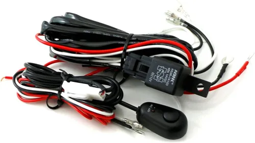Vista 7 de iJDMTOY Kit de cables de arnés de relé de ajuste universal con interruptor de encendido/apagado de luz LED compatible con luz de conducción