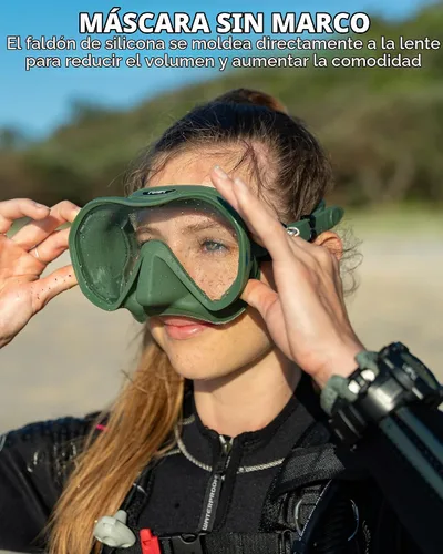 Vista 2 de Tusa Zensee - Máscara de buceo Negro