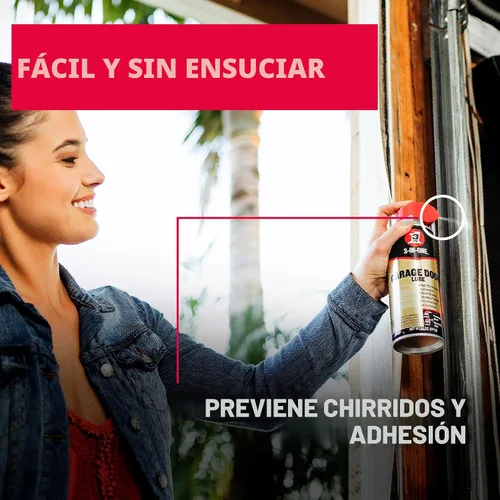 Vista 5 de 3-IN-ONE Lubricante profesional en aerosol para puertas de cochera, 11 onzas, 1