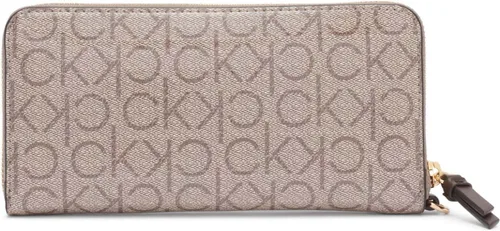 Vista 2 de Calvin Klein Artículo clave Saffiano Continental Zip Alrededor Cartera con correa de muñeca