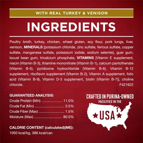 Vista 6 de Purina ONE True Instinct - Cortes tiernos en salsa con pavo verdadero y venado, y con pollo verdadero y pato, alimento húmedo para perros alto
