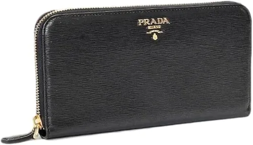 Vista 3 de Prada mujer piel negro largo cartera 1Ml506VITELLO Move Nero cierre de cremallera Around