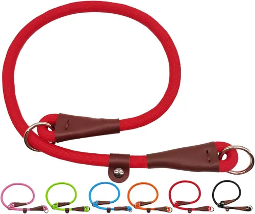 Vista 25 de MayPaw Collar ajustable de cuerda de nailon para entrenamiento de perros, collares de perro Martingala redondos sin tirones para perros pequeños