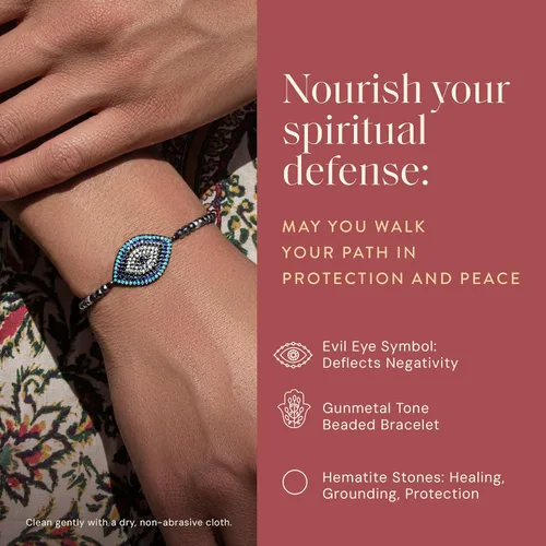 Vista 15 de KARMA AND LUCK - Camina con integridad - Pulsera de hematita genuina para mujer en tono dorado de 5.5 a 7.5 pulgadas con cierre de cordón ajustable