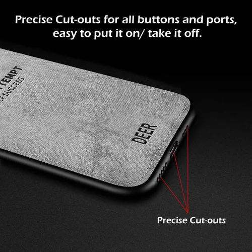 Vista 4 de Funda protectora de tela de TPU con textura suave de lujo para iPhone 12 y iPhone Pro, resistente a la suciedad, antigolpes, antihuellas, protección