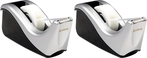 Vista 9 de Scotch Dispensador de cinta adhesiva para escritorio Silvertech de dos tonos (C60-ST)