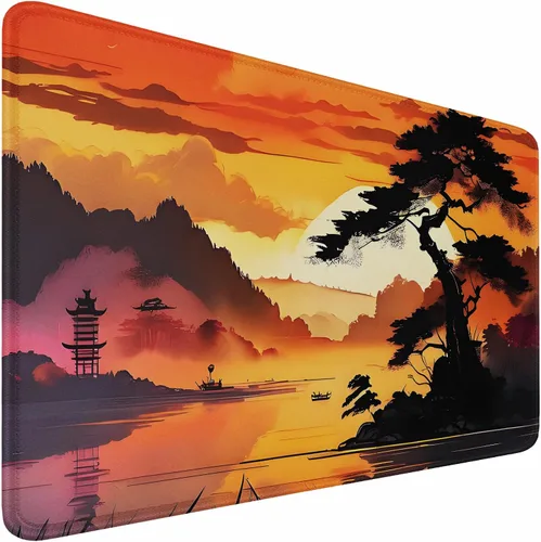 Vista 11 de Alfombrilla de ratón, alfombrilla de ratón para juegos con borde cosido duradero, alfombrilla premium con textura resistente al agua, base de goma