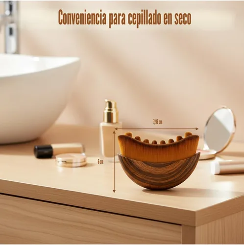 Vista 7 de Cepillo facial de contorno linfático, cepillo de drenaje facial linfático, suave, orgánico, reduce la hinchazón, mejora la piel y el resplandor