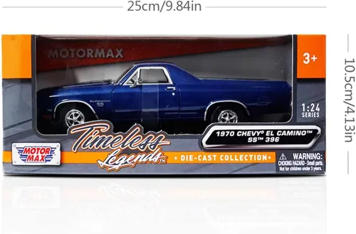 Vista 7 de MotorMax 1:24 Escala American Classics 1970 Chevrolet El Camino SS 396 Modelo de Coche Diecast