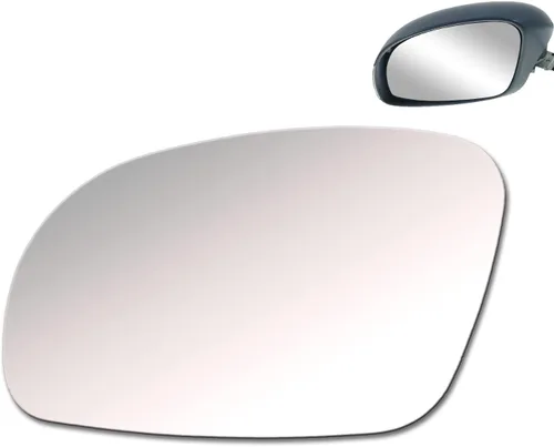 Vista 2 de ReYee Cristal de espejo para 2001 2002 2003 2004 2005 2006 2007 2008 2009 2010 Volkswagen VW Beetle, lado izquierdo del conductor, plano