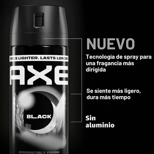 Vista 6 de AXE Body Spray 4 unidades Negro 48 horas Todo Fresco 2.9 oz