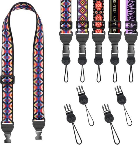 Vista 43 de FIEIL Correa de hombro ajustable, correa de nailon para cámara, cómoda correa para el cuello para iPad, tableta de teléfono celular, cámara, laptop