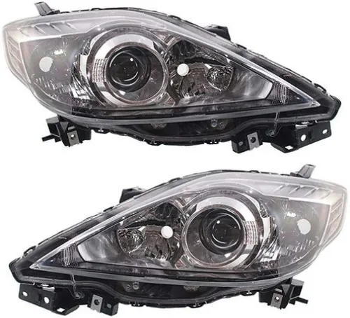 Vista 6 de Para Mazda 5 2008-2009 unidad de montaje de faros delanteros bisel negro lado del conductor MA2518128 CE51-51-0L0C
