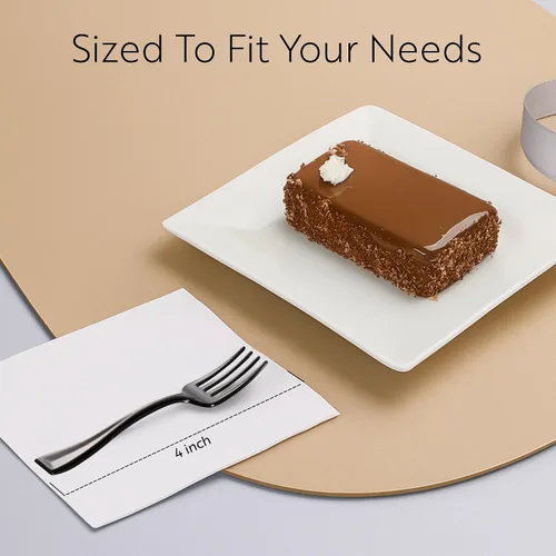 Vista 2 de Restaurantware - Mini tenedor de 4 pulgadas, 100 tenedores pequeños desechables – resistente, par con hormigueros, postres o muestras, tenedores