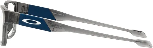 Vista 4 de Oakley Oy8021a - Marco cuadrado para lentes graduados de nivel superior para niños, lente demoahumado gris pulido