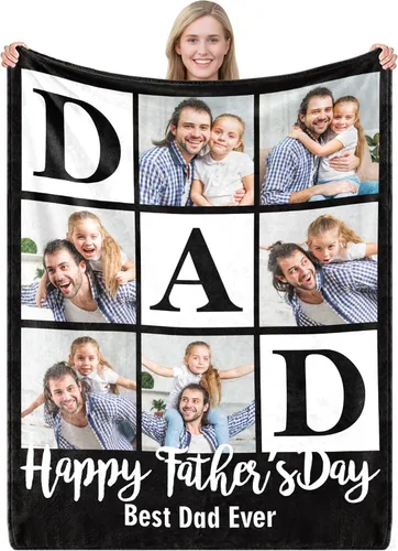 Vista 9 de MeMoShe Manta personalizada para el día de la madre, regalos de hija, hijo, manta personalizada con fotos, regalos para mamá, mujeres, regalos