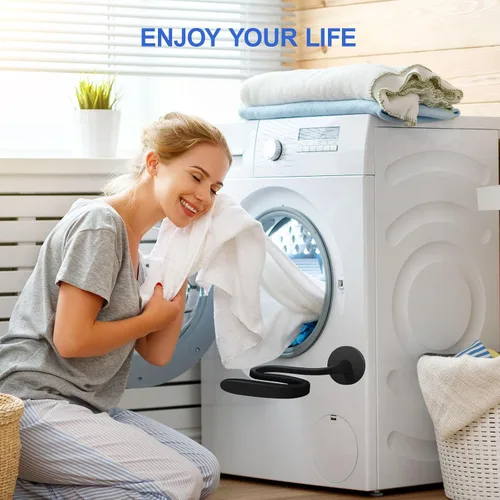 Vista 7 de Premium - Accesorio para puerta de lavadora de carga frontal, mantiene la puerta abierta, evita olores Sturdy Washer Door Prop Magnetic, Flexible