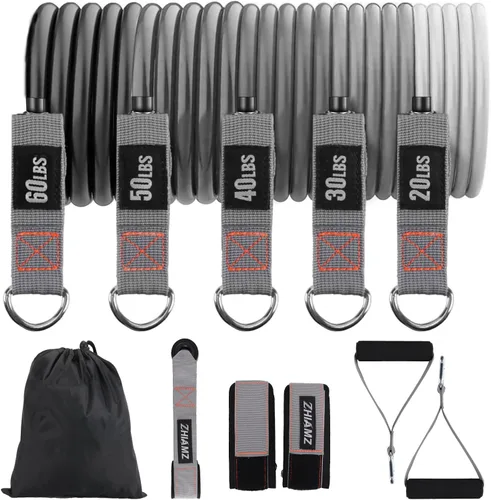 Vista 11 de Resistance Bands with Handles, Single Resistance Bands, Exercise Bands with Handles, for Resistance Training, Physical Therapy, Home Workouts