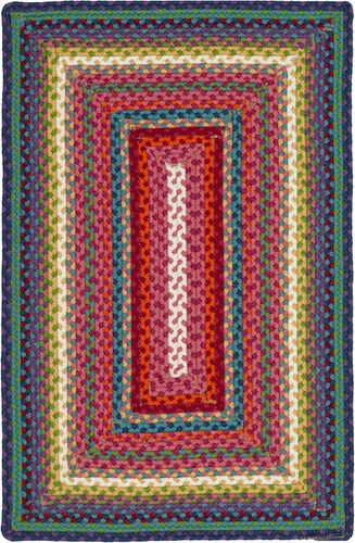 Vista 14 de SAFAVIEH Alfombra lavable para exteriores, colección trenzada de 2.3 x 8 pies, multicolor, hecha a mano y reversible, no desprende pelusa y fácil