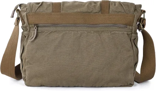 Vista 3 de GOOTIUM Canvas Messenger Bag - Vintage Shoulder Bag Frayed Style Boho Purse
