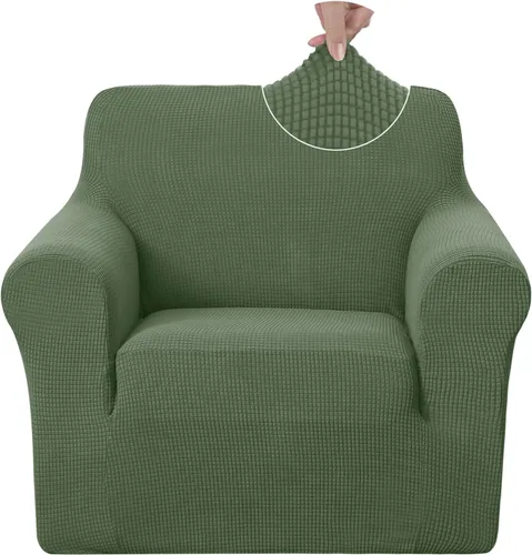 Vista 87 de U-NICE HOME Funda para sofá biplaza elástica, cubierta para sofá, funda para sillón, protector de muebles para sofá con 2 cojines, funda para sofá