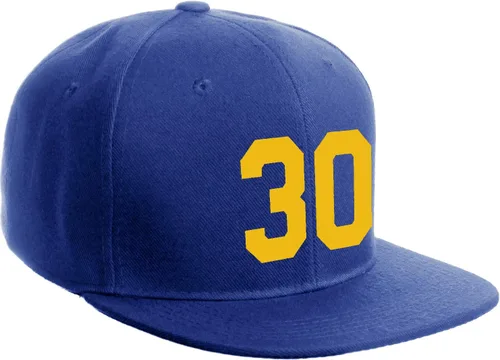 Vista 21 de Número de equipo modificado para requisitos particulares del jugador del color del sombrero del Snapback de la visera plana clásica de la visera