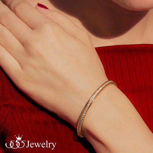 Vista 2 de 555Jewelry Pulsera de acero inoxidable para mujer