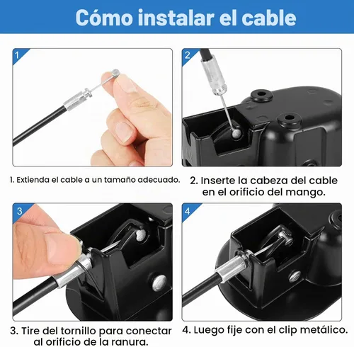 Vista 6 de Nonley Piezas de repuesto de mango reclinable de metal resistente con cable, asa reclinable que se adapta a la mayoría de los principales sofás
