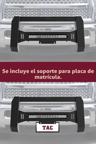 Vista 7 de TAC - Barra de toro modular con LED compatible con RAM 1500 2009-2018 RAM 1500 Classic 2019-2023 (excluye Rebel y Warlock), protector de cepillo