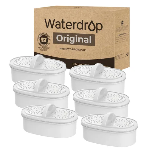 Vista 13 de Waterdrop WD-PF-01A Plus Filtros de repuesto certificados NSF para todos los sistemas de filtración Waterdrop para jarras y dispensadores, reduce