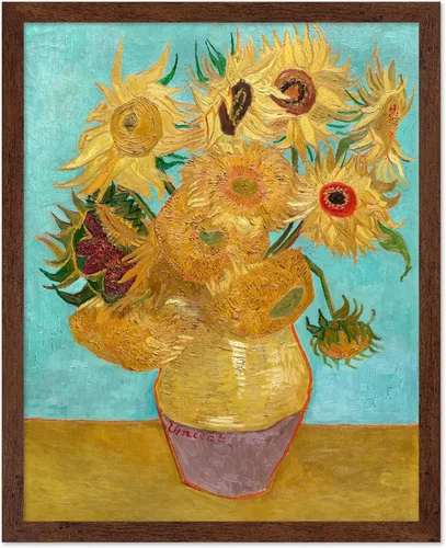 Vista 39 de Poster Master Póster clásico de Van Gogh, impresión impresionista vintage, regalo para artista, pintor, autorretrato, sombrero de paja, dibujo