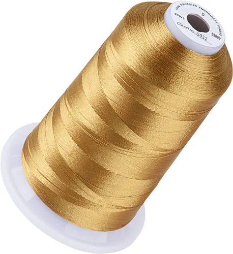 Vista 86 de Simthread 5500 yardas de hilo de bordar, 5000M de alto rendimiento 40WT 100% hilo de poliéster – 170+ colores vívidos, clasificado de alta velocidad