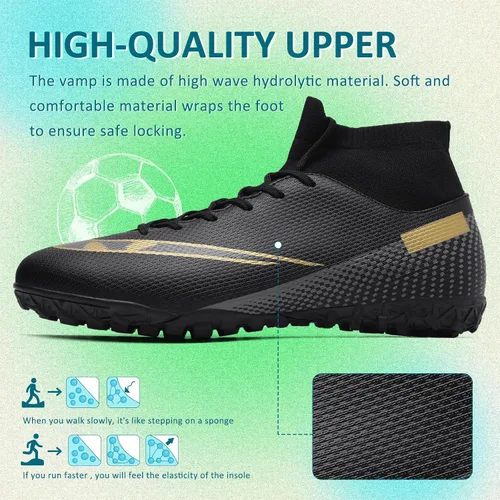 Vista 2 de Soccer Cleats Mens Women Outdoor Soccer Shoes for Big Boy AGFG