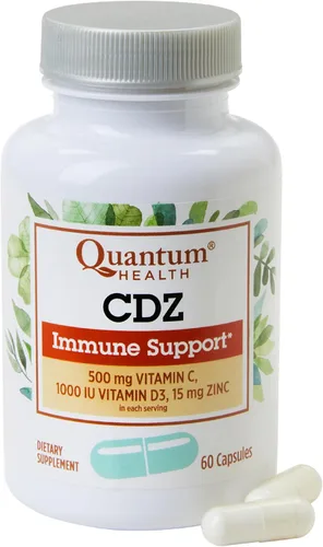 Vista 11 de Quantum Health Sleep - Suplemento de apoyo de melatonina inmune de 5 mg L teanina raíz de valeriana + saúco vitamina C y D inmunidad para aumentar