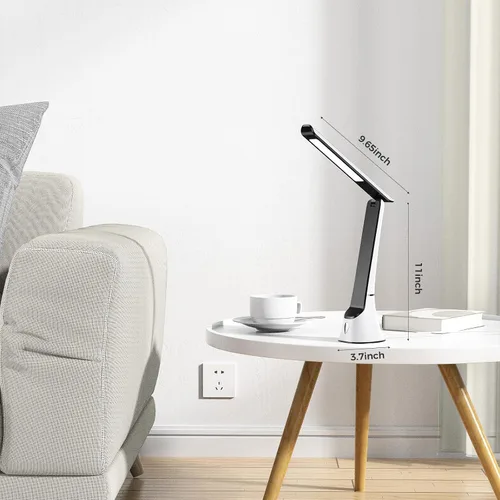 Vista 7 de Lámpara de terapia de luz, 10 000 LUX sin rayos UV, luz solar LED de espectro completo, luz de estado de ánimo con control táctil y función de luz