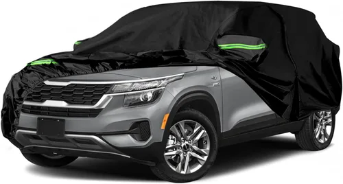 Vista 16 de Funda impermeable para automóvil de 6 capas para Kia K5/Optima 2010-2026 All Weather Car Cover with Cotton Liner, Zipper Door, Windproof Bands for